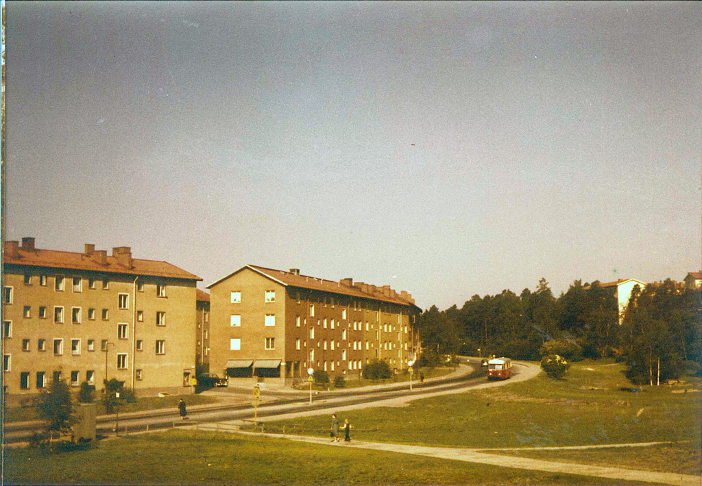 Malmövägen på 1950-talet innan tunnelbanan byggts ut